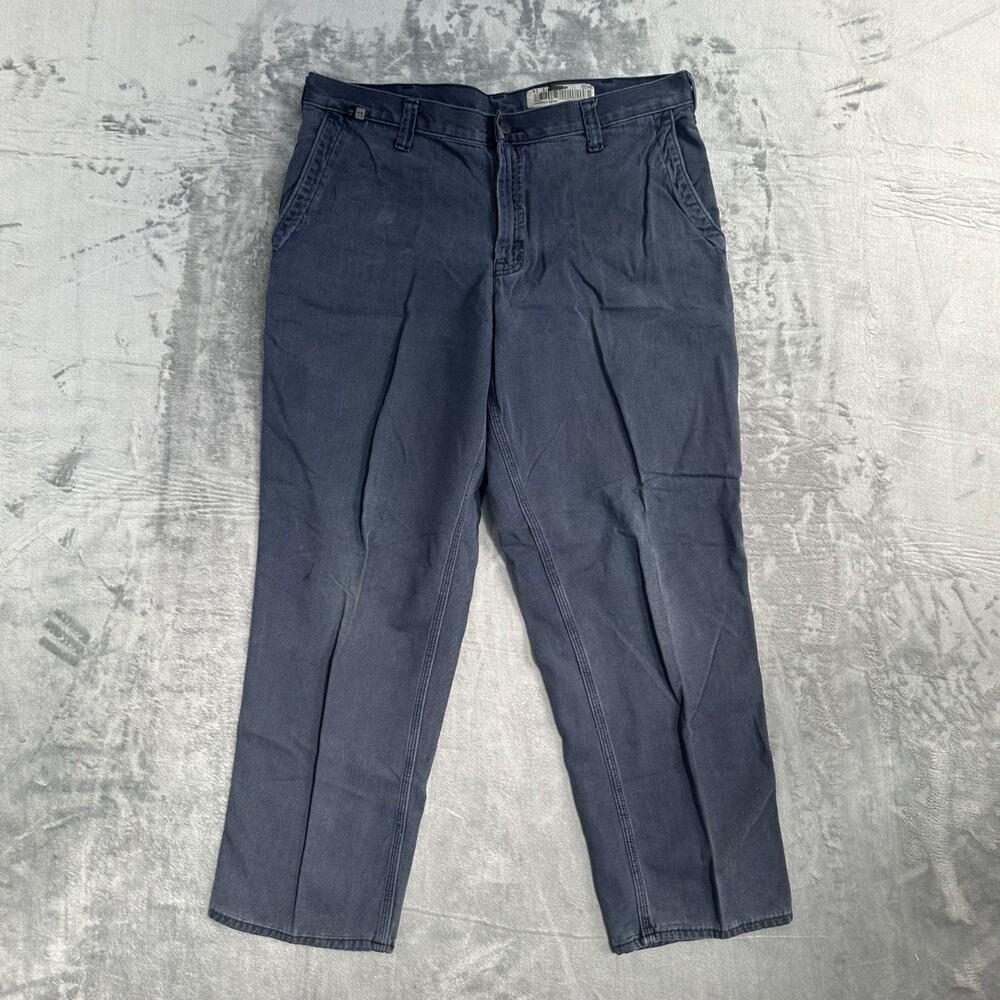 Carhartt FR Men's Straight‎ Pants 36x30 Dark Blue Work Pants Flame Resistant